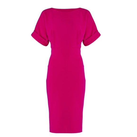 Asos Badgley Mischka Midi Pink Dress Size 4 - Picture 1 of 16